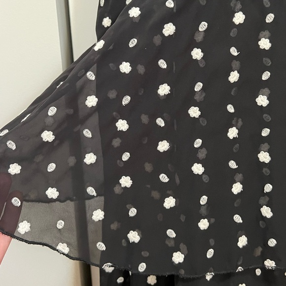 Hutch Georgia Black Embroidered Floral Maxi Wrap Dress (Size M) - Picture 8 of 9